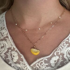 Handmade Lemon Charm Necklace